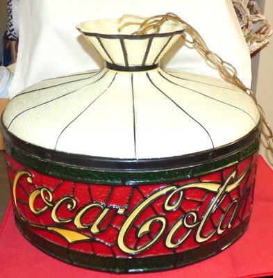 tiffany style coca cola hanging lamp